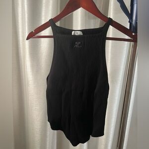 Courrèges Pointy Rib Knit Tank Top